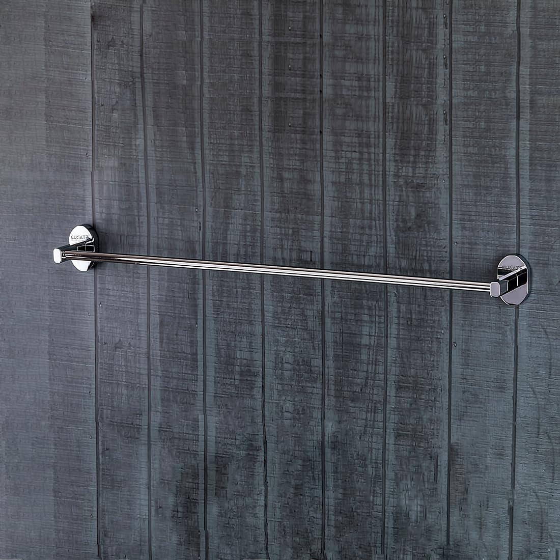 24 Inch Brass Towel Bar - Chrome Finish Bathroom Towel Rod & Cloth Hanger - Heavy Duty Pure Brass Towel Rack for Bathroom, Spa, Hotel & Luxury Home Decor by CURATE India