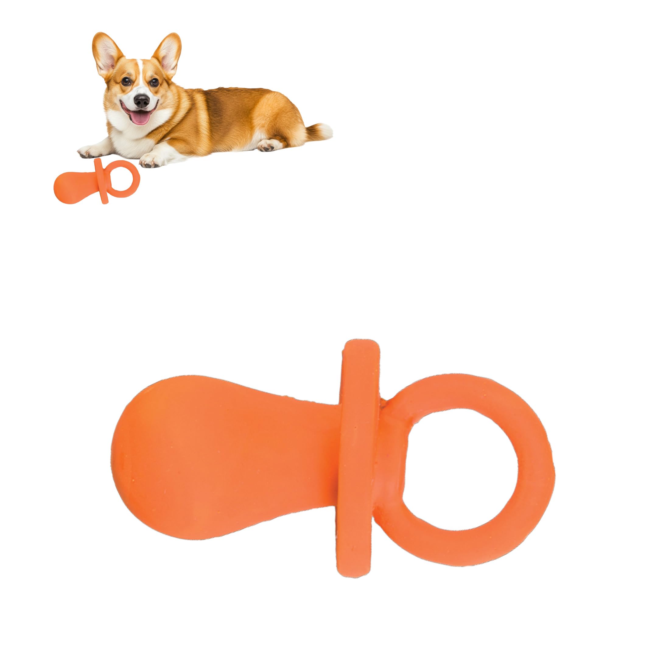 **Durable Latex Puppy Pacifier Dog Chew Toy for Teething Puppies & Small Dogs – Safe Non-Toxic Binky-Shaped Dog Toy (4.5”, Assorted Colors) – Perfect for Teething Relief, Playtime & Training**