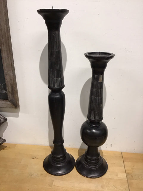 Pair of Bombay Black Wooden Side Tables - Elegant and Durable for Living Room, Bedroom, or Office Decor