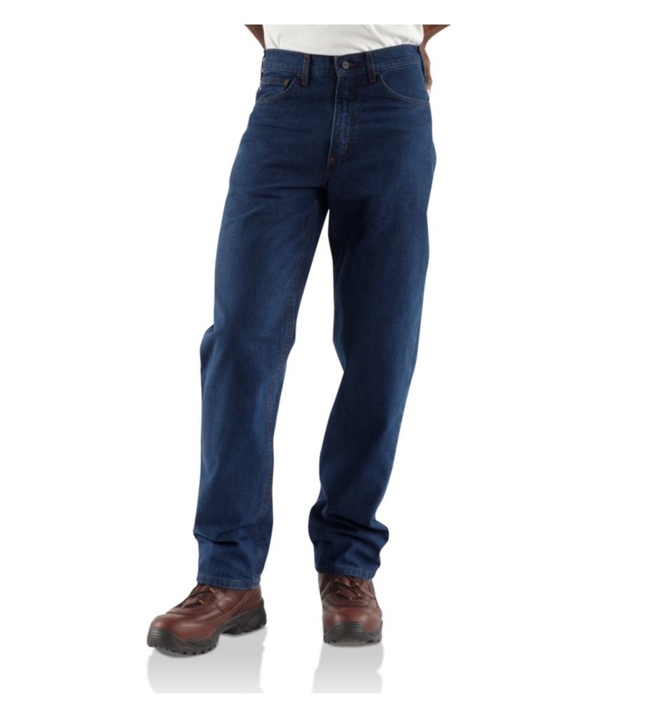 Carhartt Men's Flame Resistant Relaxed Fit Denim Jeans - Durable Work Pants for Construction, Welding & Outdoor Jobs