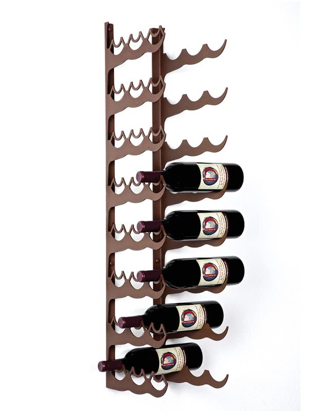 Premium Wall Mounted Wine Rack - Di Prima USA Triple Depth Metal Wine Bottle Holder (24 Bottle Capacity) - Durable Hanging Wine Storage for Kitchen, Living Room, Bar & Wine Cellar - Perfect for Home Entertaining & Wine Collection Display