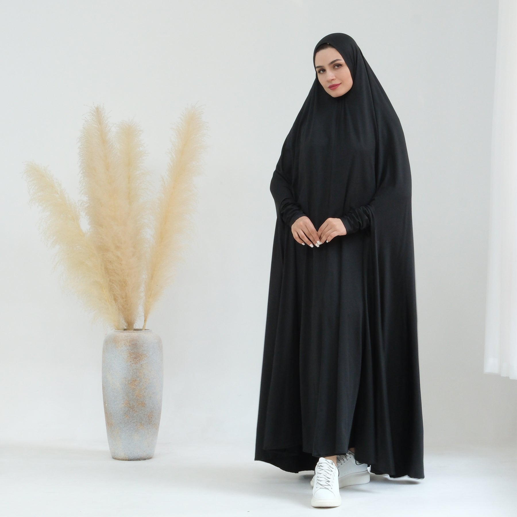 Awra Cape Hijab Combo - Black Muslim Scarf & Shawl Set for Women - Perfect for Prayer, Modest Fashion, and Everyday Wear