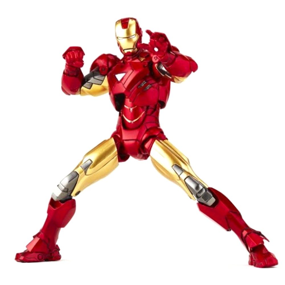 Revoltech Iron Man Mark IV Action Figure - Highly Articulated Collectible Toy for Marvel Fans | Perfect for Display, Play, and Cosplay