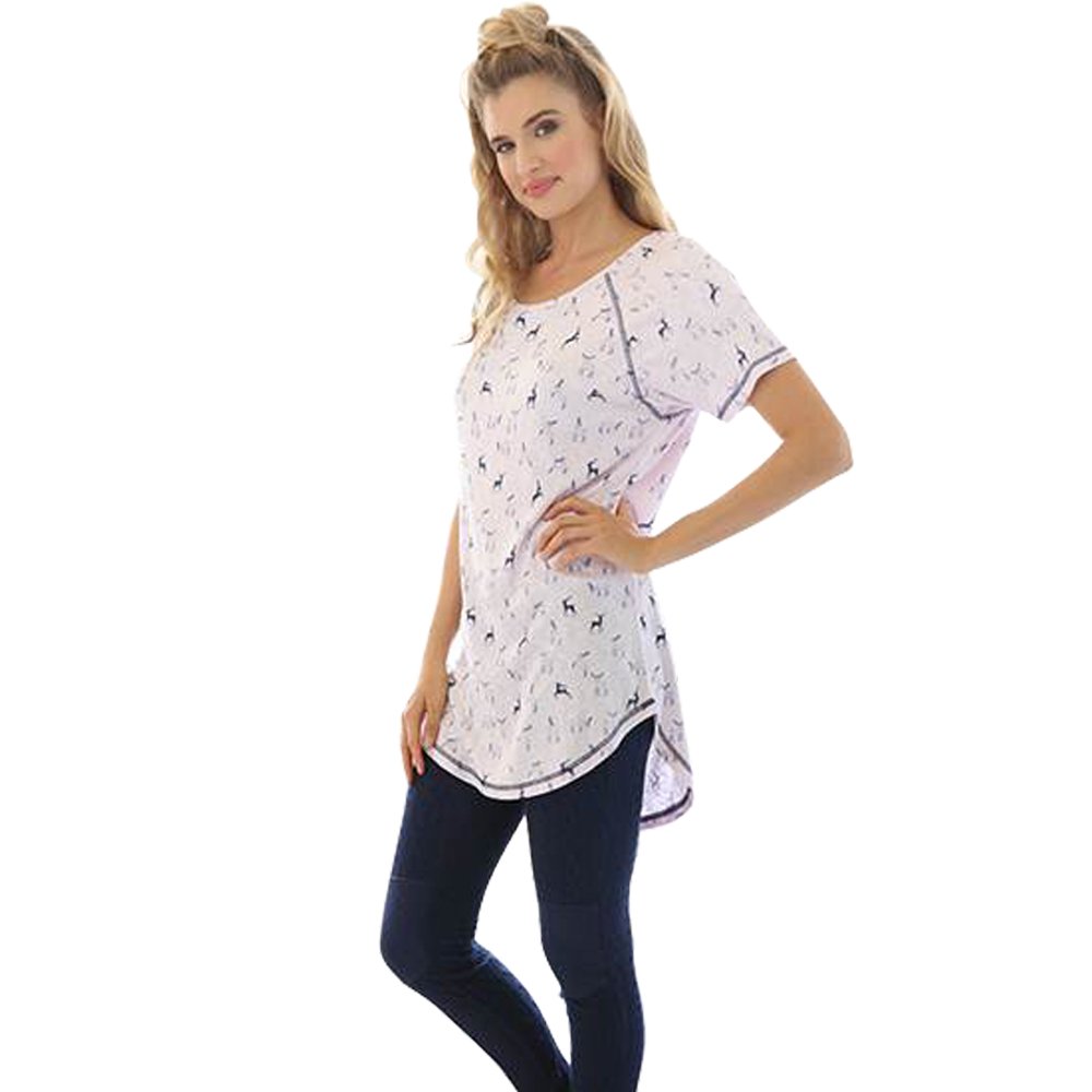 Honeydew Women's Shhh Raglan Sleep Shirt - Soft Comfortable Nightwear for Relaxing at Home (Echo, Medium) | Perfect for Lounging, Sleeping & Cozy Evenings