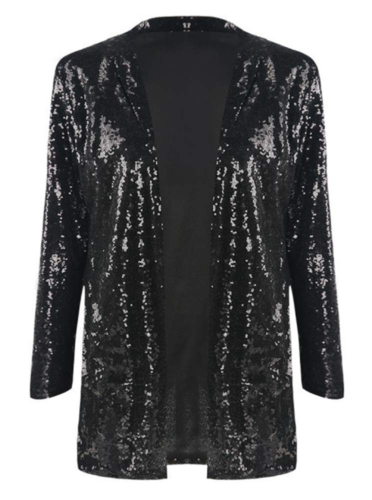 Sparkly Sequin Cardigan Duster Jacket for Women - Elegant Short Blazer for Party, Evening Out & Special Occasions