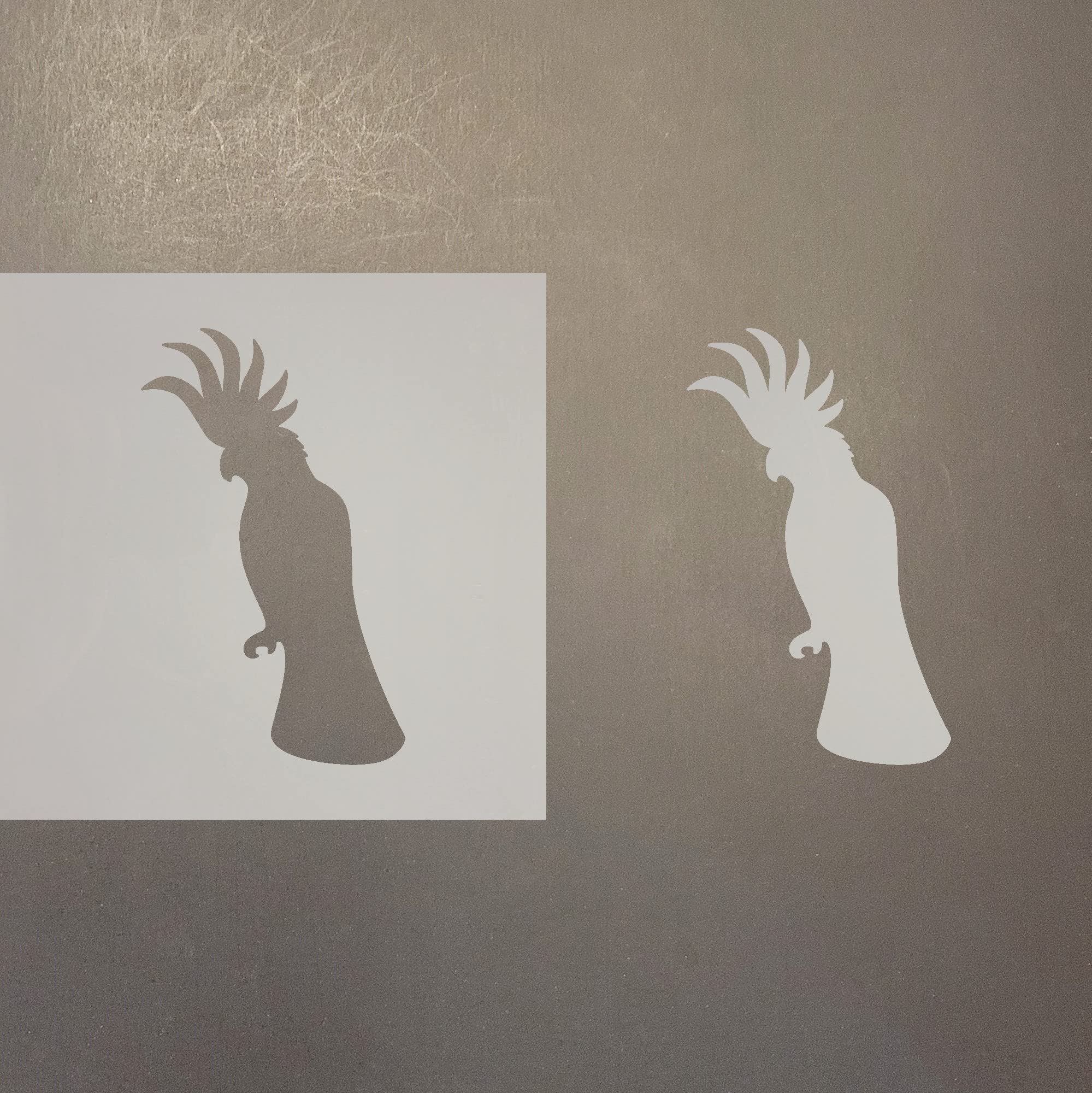 12 Inch Cockatoo Reusable Mylar Stencil for Art & Craft Projects - Perfect for DIY Painting, Scrapbooking & Home Decor