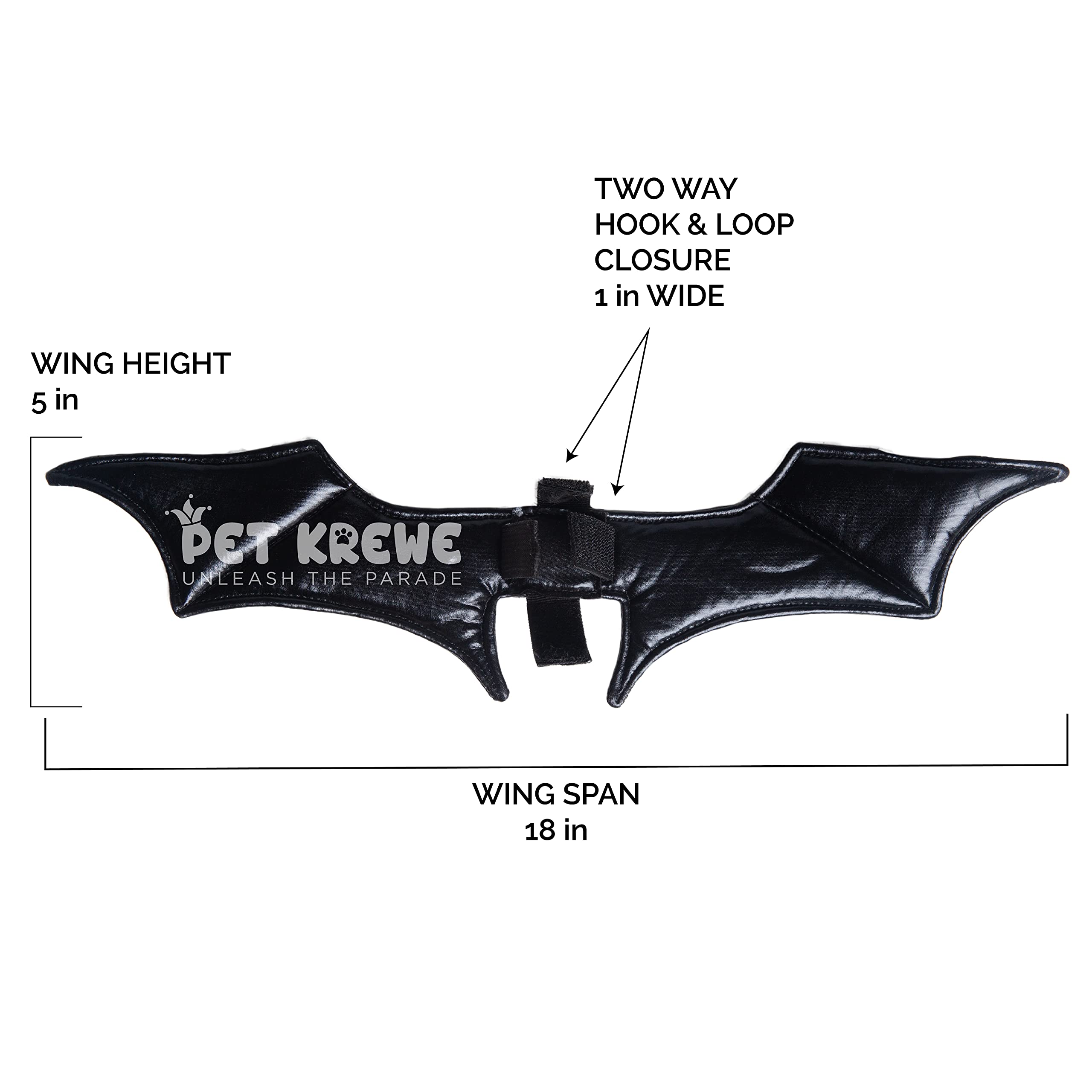 Pet Krewe Bat Dog Costume with Bat Wings & Harness Attachment - One Size Fits All - Perfect for Halloween, Christmas, Parties & Photoshoots - Great Gift for Dog Lovers - Ideal for Dress-Up, Pet Parades & Themed Events