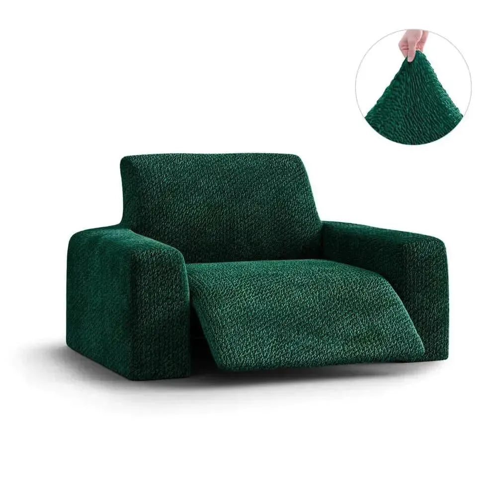 Velvet Reclining Armchair Slipcover - Soft Stretch Fabric Cover for Living Room, Bedroom, or Office - Easy to Install & Machine Washable