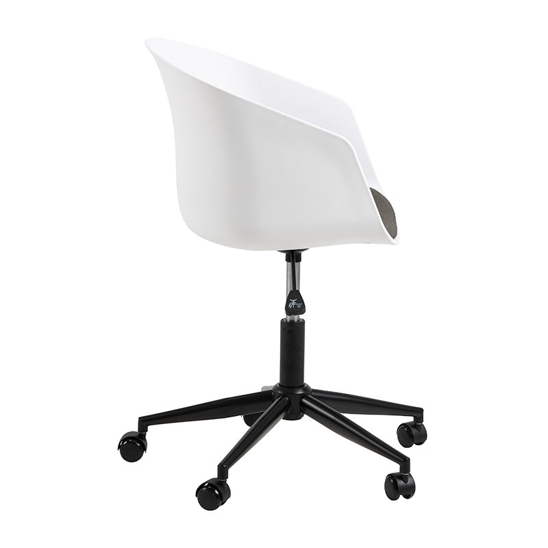 LIDAN Ergonomic Office Chair - Adjustable Height, Swivel & Rolling - White & Black - Perfect for Home Office, Gaming & Workspace Comfort