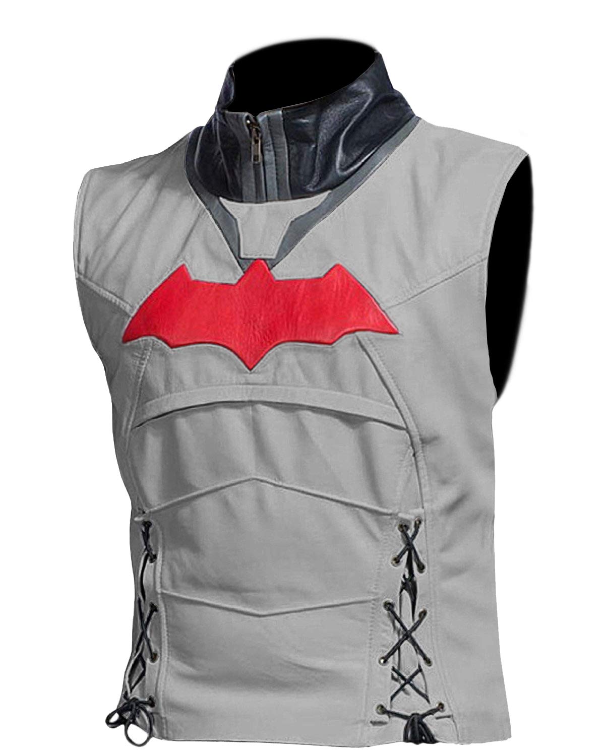 Men's Faux Leather Batwing Style Vest - Extra Small (XS) | Gothic Punk Fashion Jacket for Concerts, Halloween & Cosplay