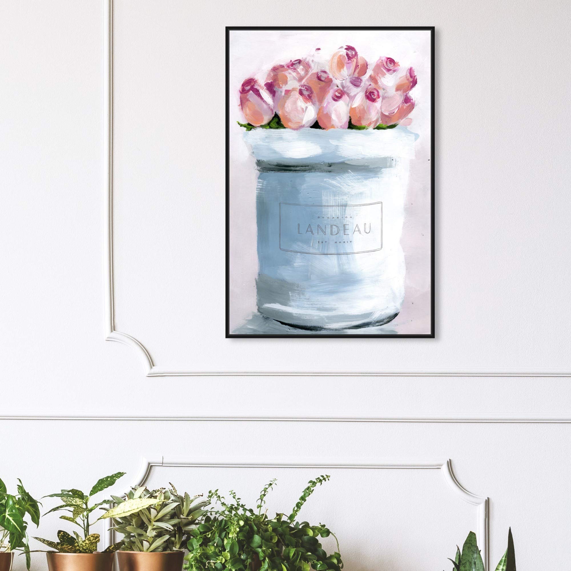 Floral and Botanical Framed Wall Art Canvas Prints - 'The Loveliest Flowers' Home Decor for Living Room, Bedroom & Office - Perfect Gift for Housewarming & Wedding