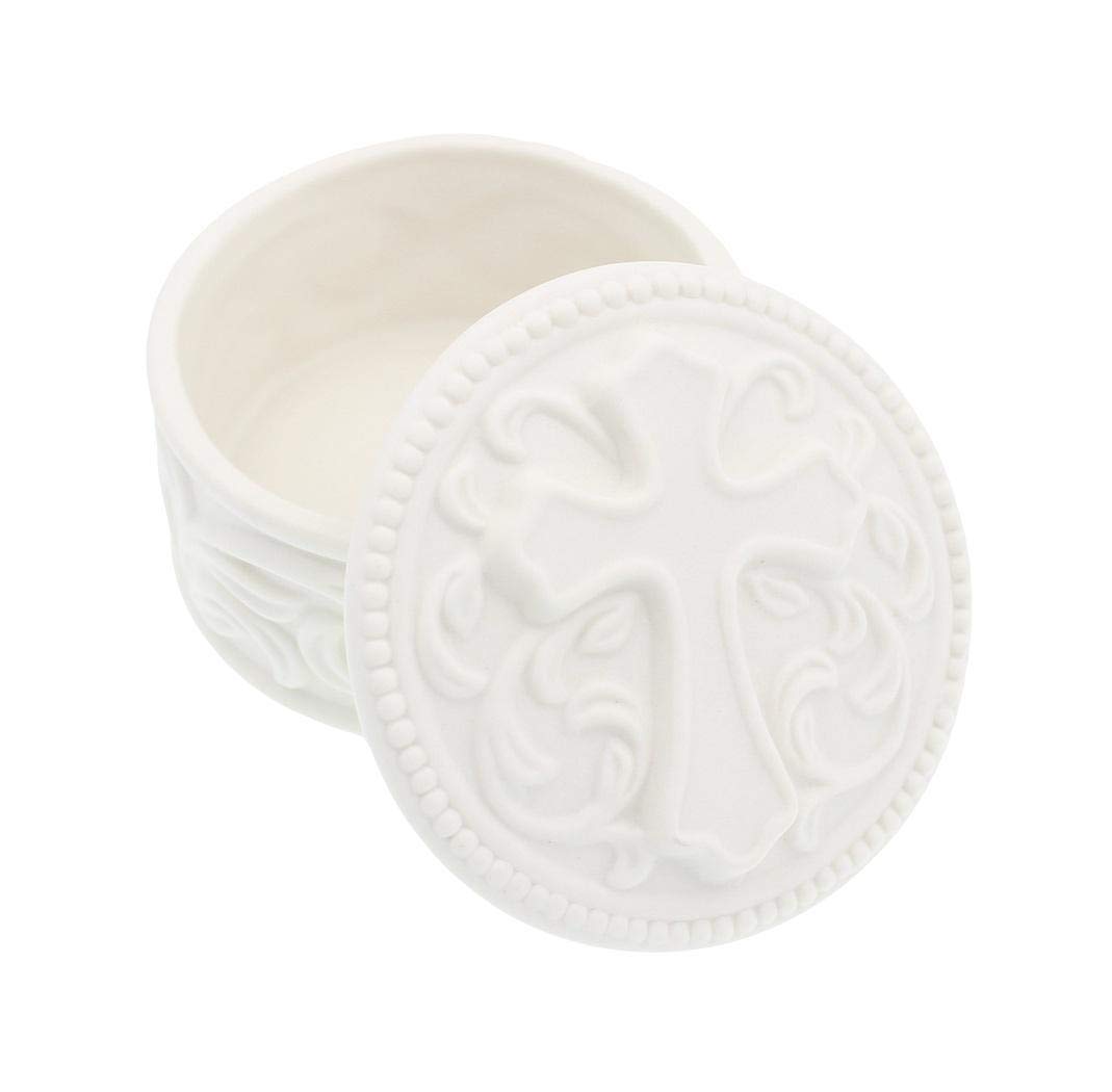 CB Cross Trinket Rosary Box - Religious Jewelry Storage for Necklaces, Bracelets & Keepsakes | Perfect for Travel, Gifts & Church Use