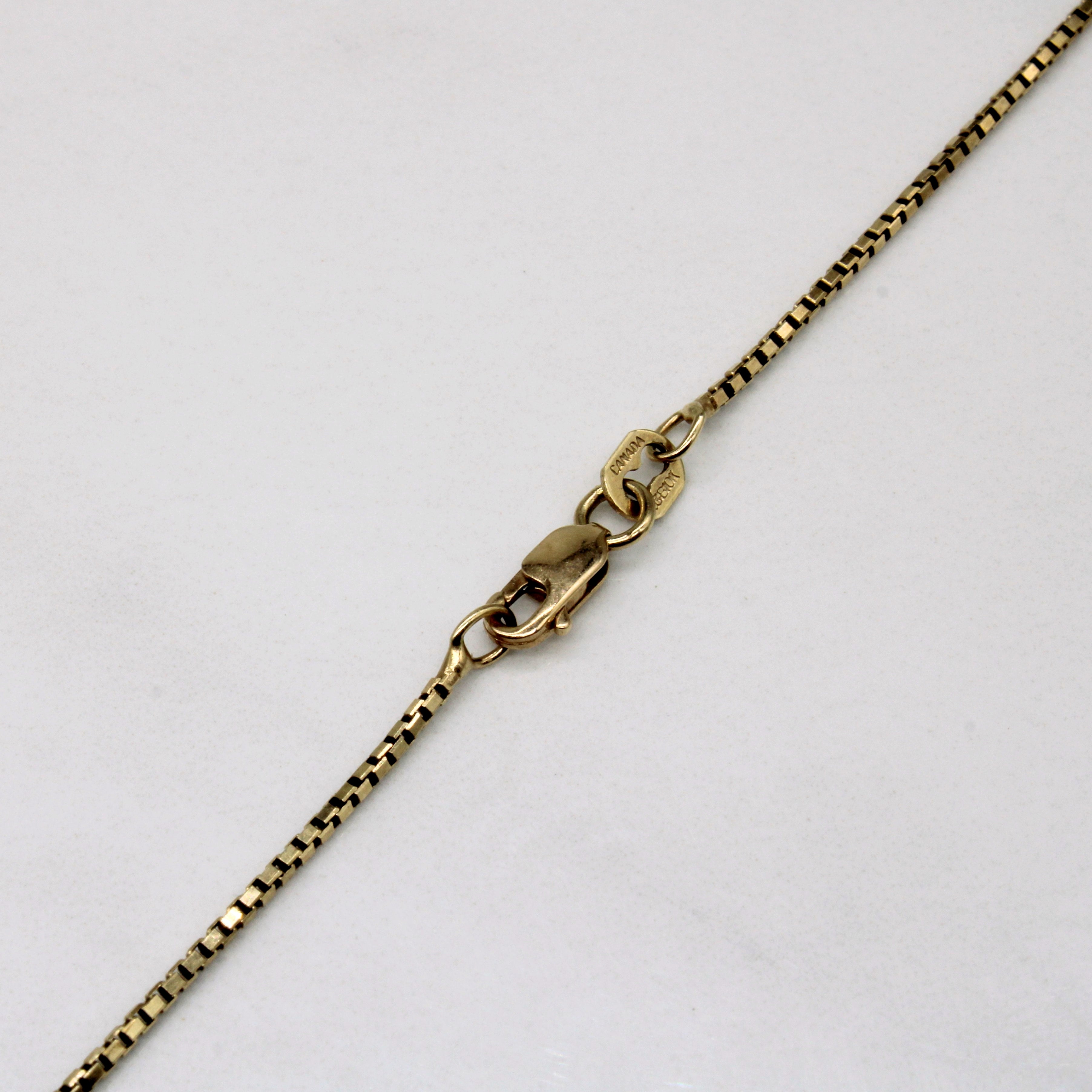 10K Yellow Gold Box Link Chain Necklace - 18 Inch Solid Gold Jewelry for Women - Perfect for Layering, Gifts & Everyday Wear