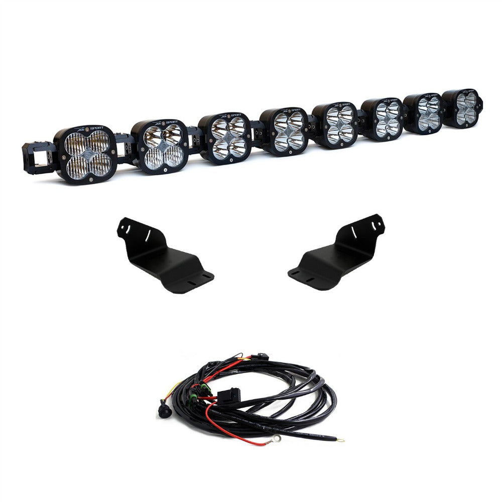 2021-2024 Ford Bronco Baja Designs 8 XL Linkable Roof Bar Kit - Heavy Duty Off-Road LED Light Bar Mounting System for Adventure & Overlanding