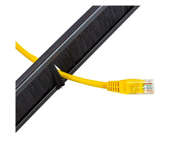1U Brush Filler Panel - Cable Management for Server Rack & Network Equipment - Perfect for Data Centers, Home Offices, and IT Closets