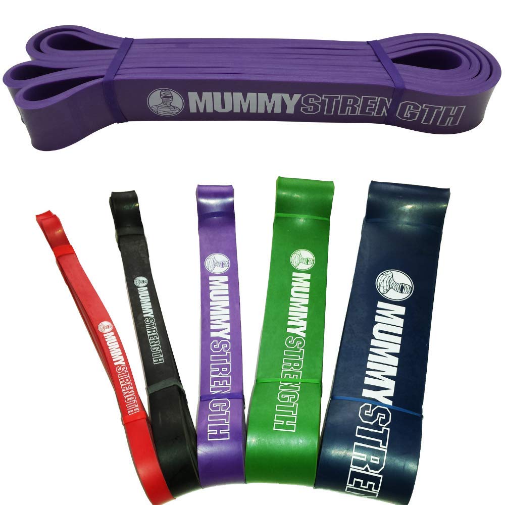 MummyStrength Resistance Bands Set for Home & Gym Workouts - Heavy Duty Pull Up Assist Bands for Men & Women - Perfect for Powerlifting, CrossFit, and Strength Training - Includes Workout Guide & Fits All Pull Up Bars - Ideal for Home Gym, Physical Therapy & Fitness Enthusiasts