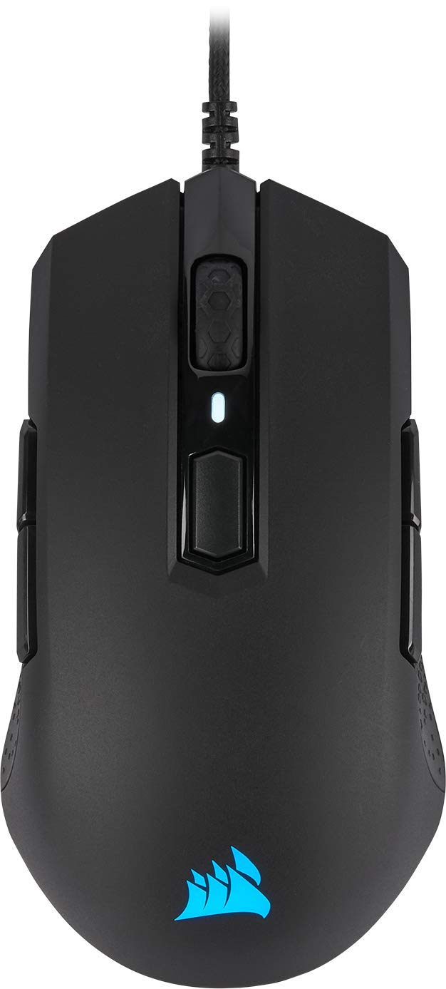 Corsair M55 PRO RGB Ambidextrous Multi-Grip Optical Gaming Mouse & MM300 Extended Anti-Fray Cloth Gaming Mouse Pad - Black | Perfect for PC Gaming, Esports, and Office Work