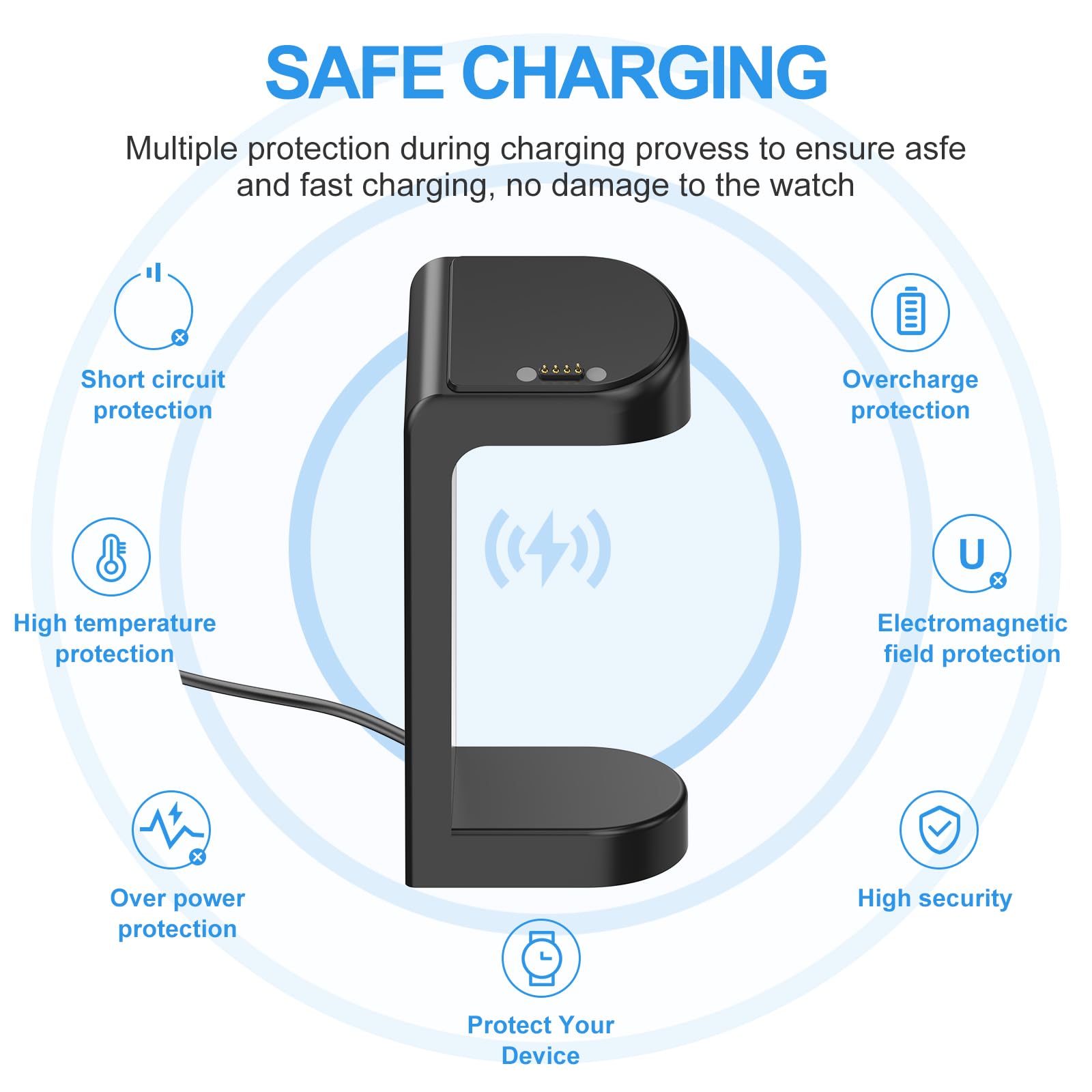 Universal Charging Stand for Gizmo Watch 1 & Care Smart Watch - 5FT Cable - Fast Charging Dock Station - Perfect for Kids' Smartwatch Charging at Home, School or Travel