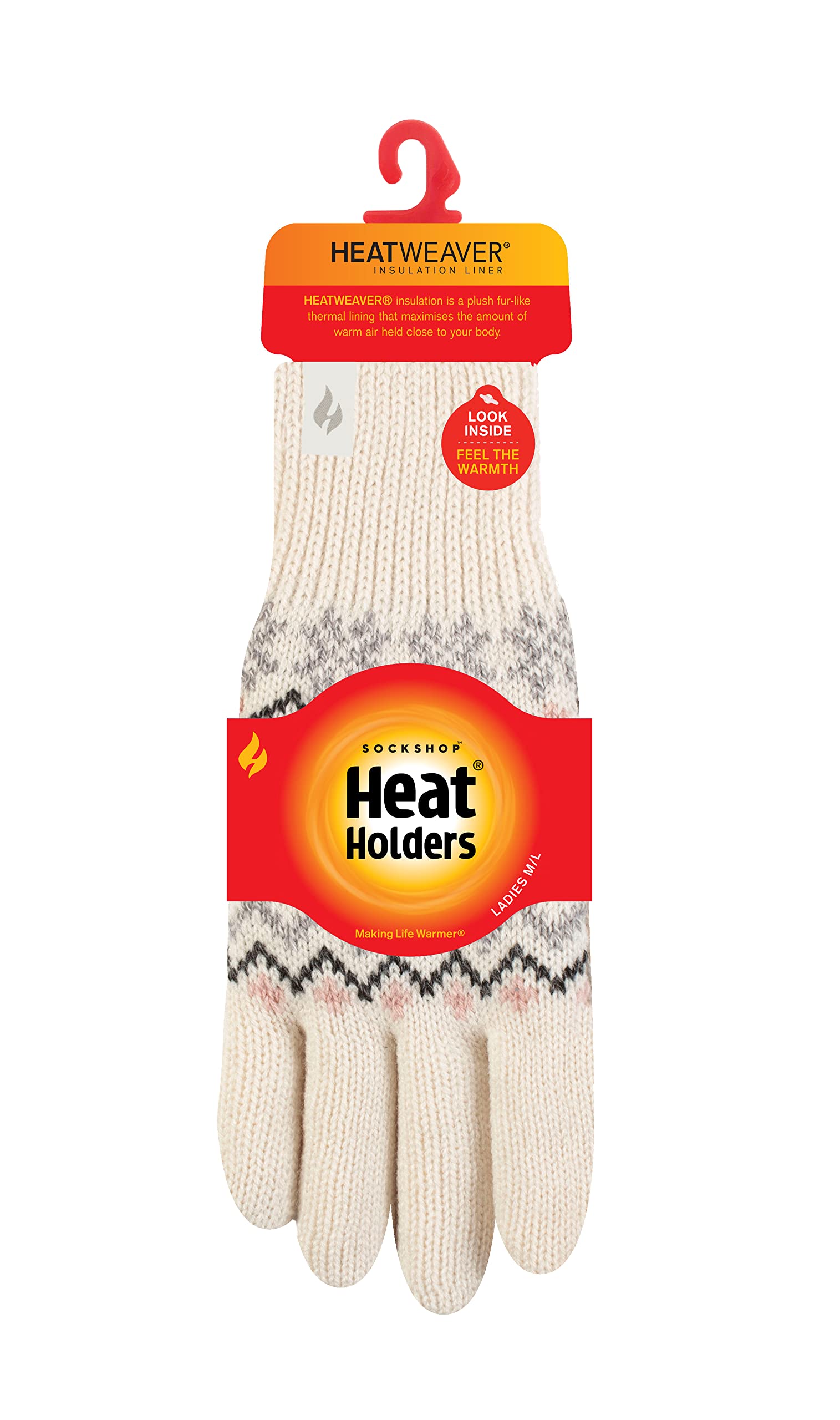 Heat Holders SockShop Women's Avens Patterned Thermal Gloves - Pack of 1 | Winter Warmth for Outdoor Activities, Skiing & Cold Weather