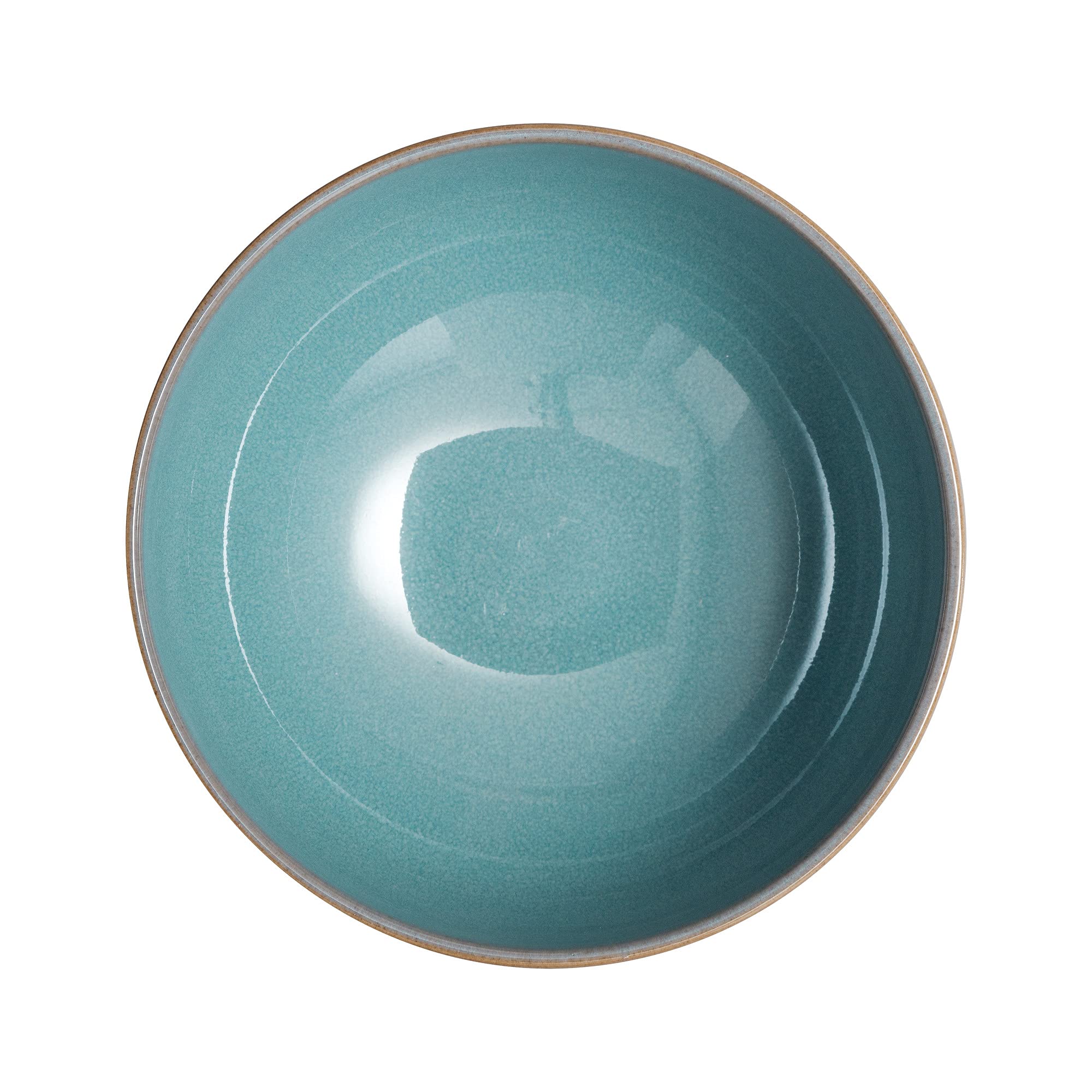 Denby Azure Blue Rice Bowls Set of 4 - 13cm (480ml) Microwave & Dishwasher Safe Ceramic Stoneware - Crack Resistant Soup & Salad Bowls for Home & Restaurant Use - Elegant Blue Tableware for Asian Cuisine & Everyday Dining