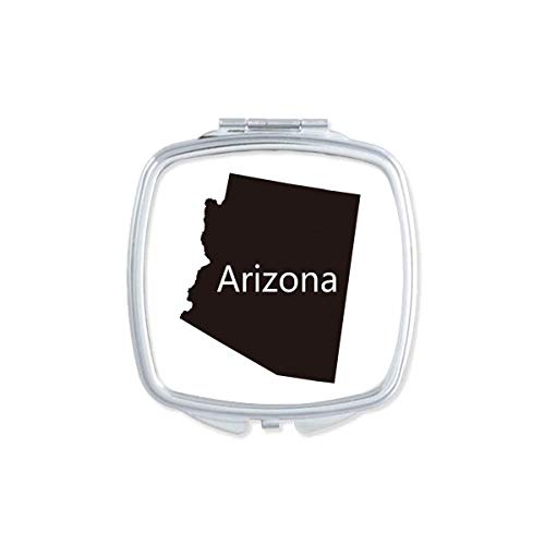 DIYthinker Arizona USA Map Mirror - Portable Compact Double-Sided Glass Makeup Mirror for Travel, Home & Vanity (Pocket-Sized)