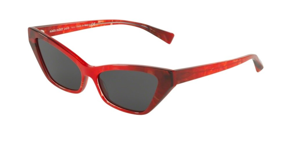 Alain Mikli A 5036 003/87 Red Black Polarized Sunglasses for Men & Women - UV Protection, Fashion Eyewear for Driving, Beach & Outdoor Activities