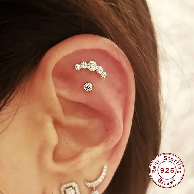 Flower Cartilage Earrings, Conch Studs, Helix Studs, Sleeper Earrings | HC033 - Dainty Floral Ear Jewelry for Cartilage, Helix & Conch Piercings | Perfect for Everyday Wear & Special Occasions