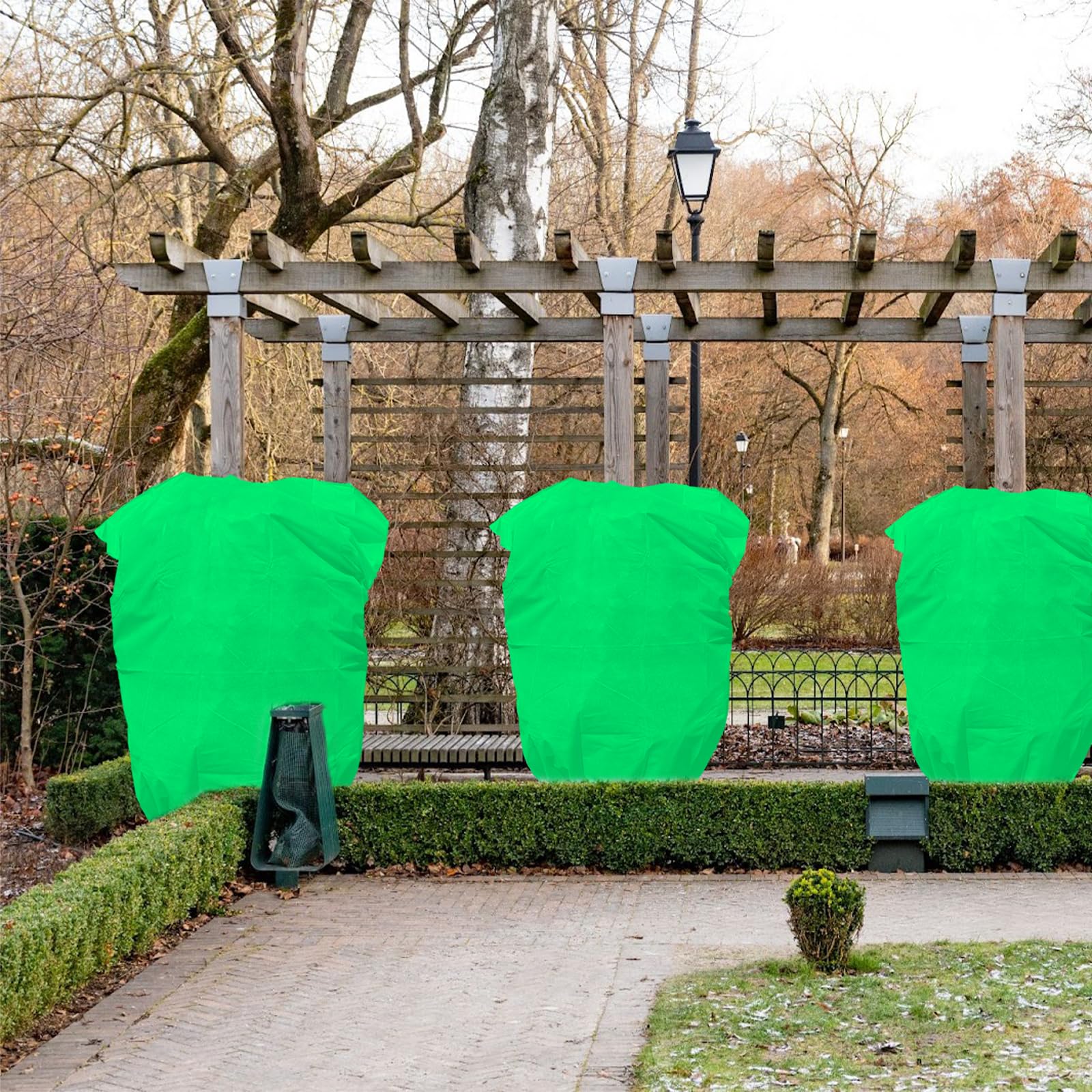 Large 71'' x 63'' Reusable Winter Plant Covers with Drawstring - Frost Protection Bags for Fruit Trees, Shrubs & Potted Plants (1 Pack) - Perfect for Outdoor Garden, Patio & Backyard Winter Protection