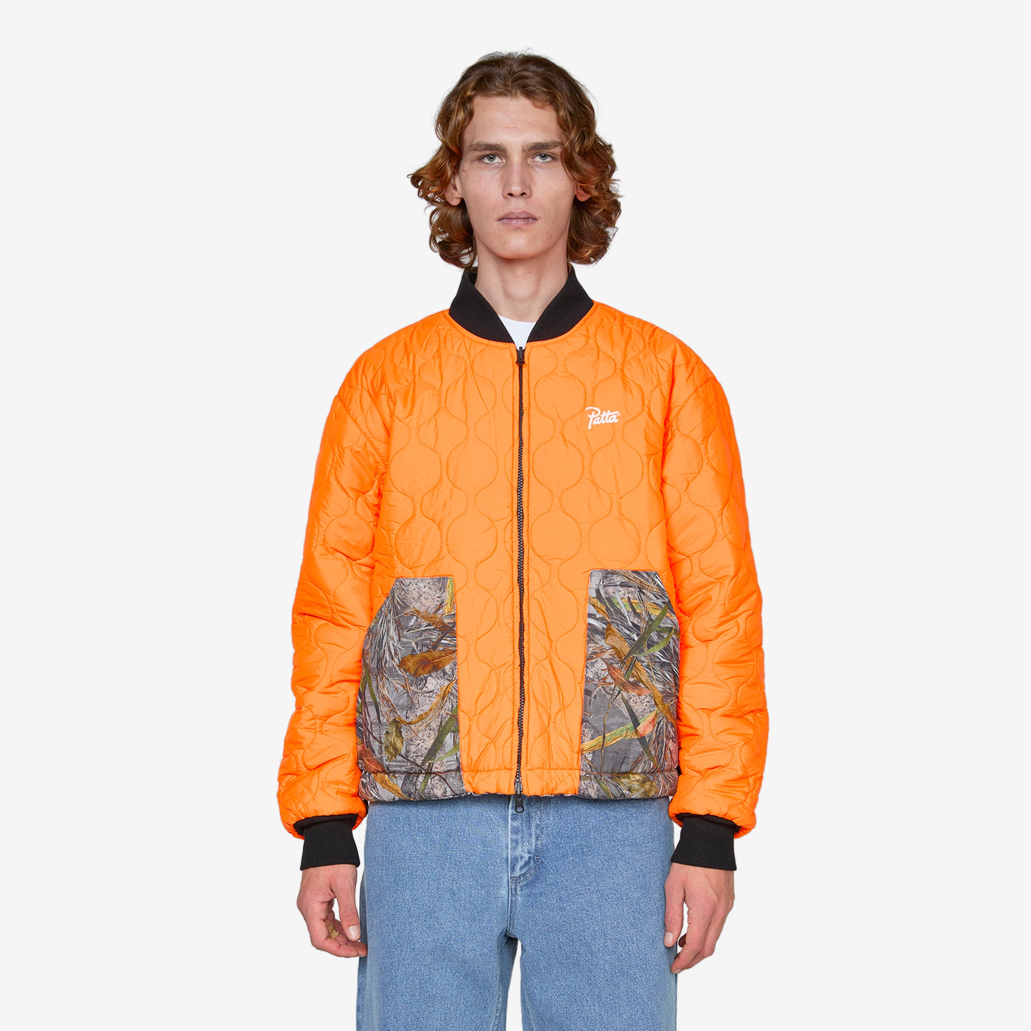 Reversible Canvas Bomber Jacket for Men & Women - Nature Print Lightweight Jacket for Spring & Fall - Casual Outdoor Wear for Hiking, Travel, and Street Style