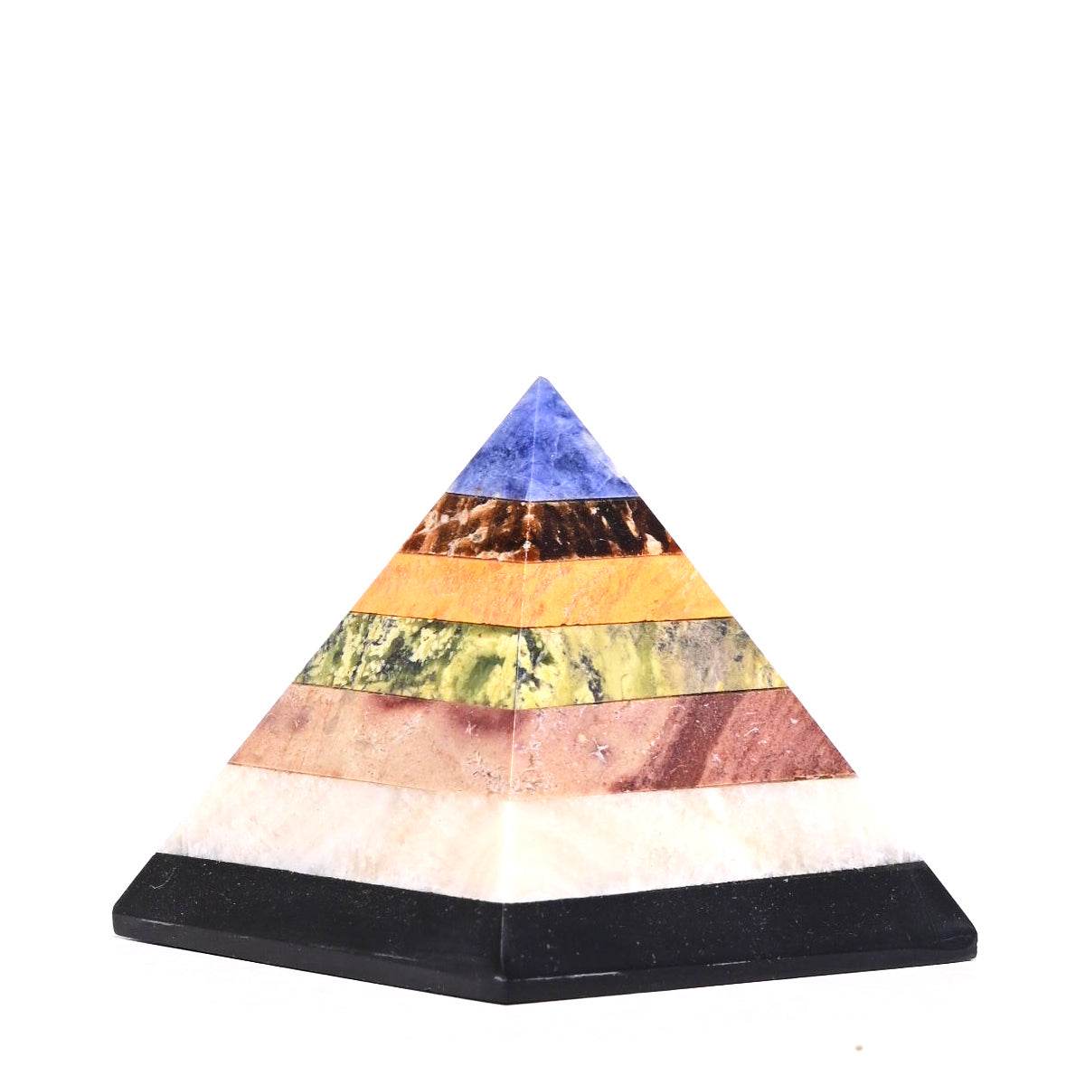 7 Chakra Healing Crystal Pyramids Set - Natural Stone Meditation Pyramid for Energy Balancing, Spiritual Growth & Home Decor - Perfect for Yoga, Reiki, Feng Shui & Gift Giving