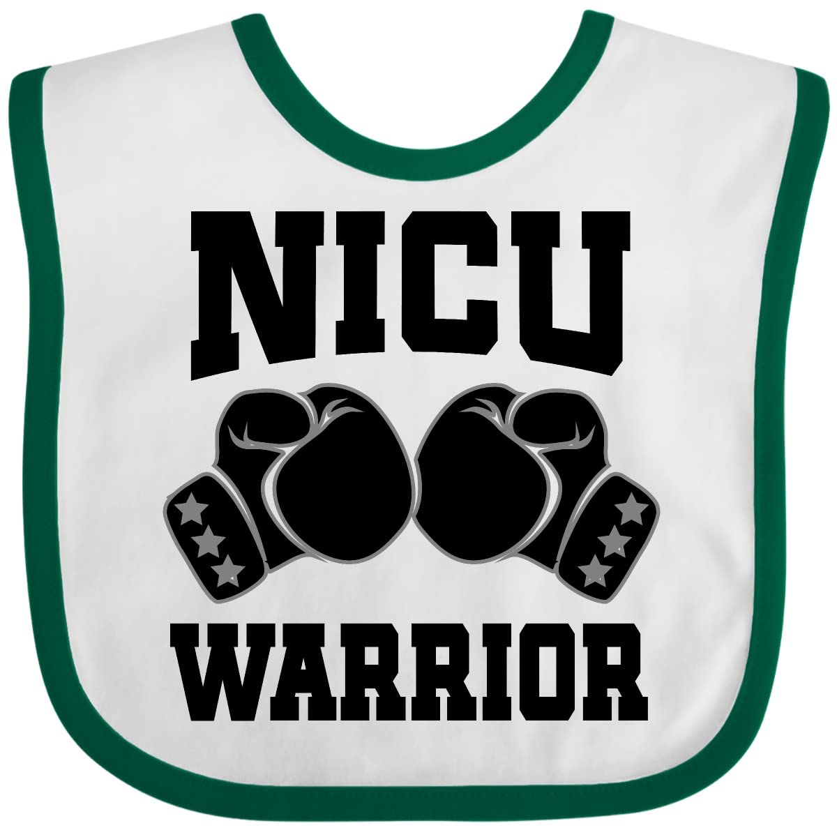 Inktastic NICU Warrior Baby Boy Bib - Soft Cotton Drool Bib for Newborns & Infants - Perfect for Feeding, Teething, and Everyday Use