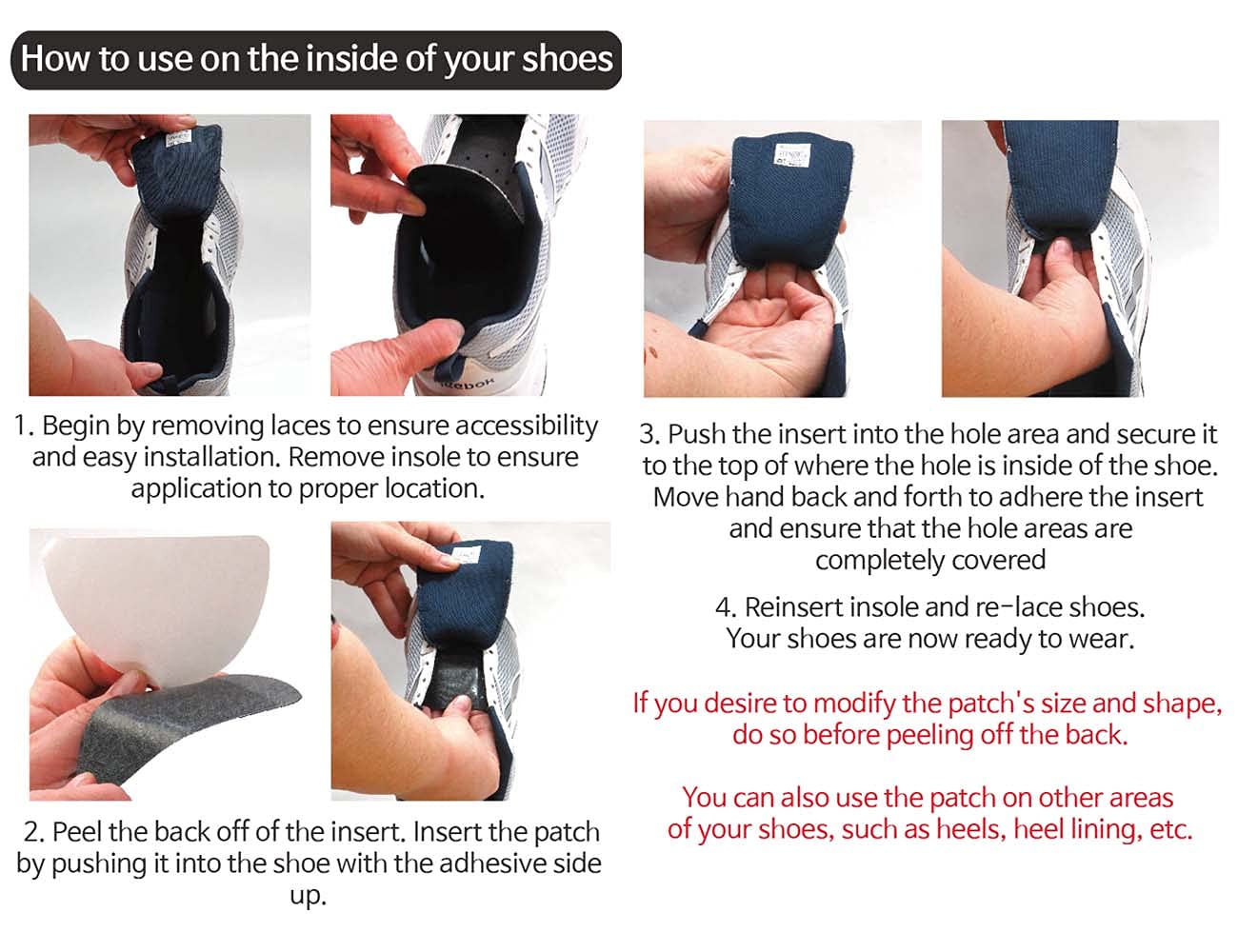 10-Pack Black Circle & Square Shoe Hole Prevention Repair Patches - Anti-Wear Inserts for Sneakers & Boots - Perfect for Kids' School Shoes, Work Boots, and Athletic Footwear