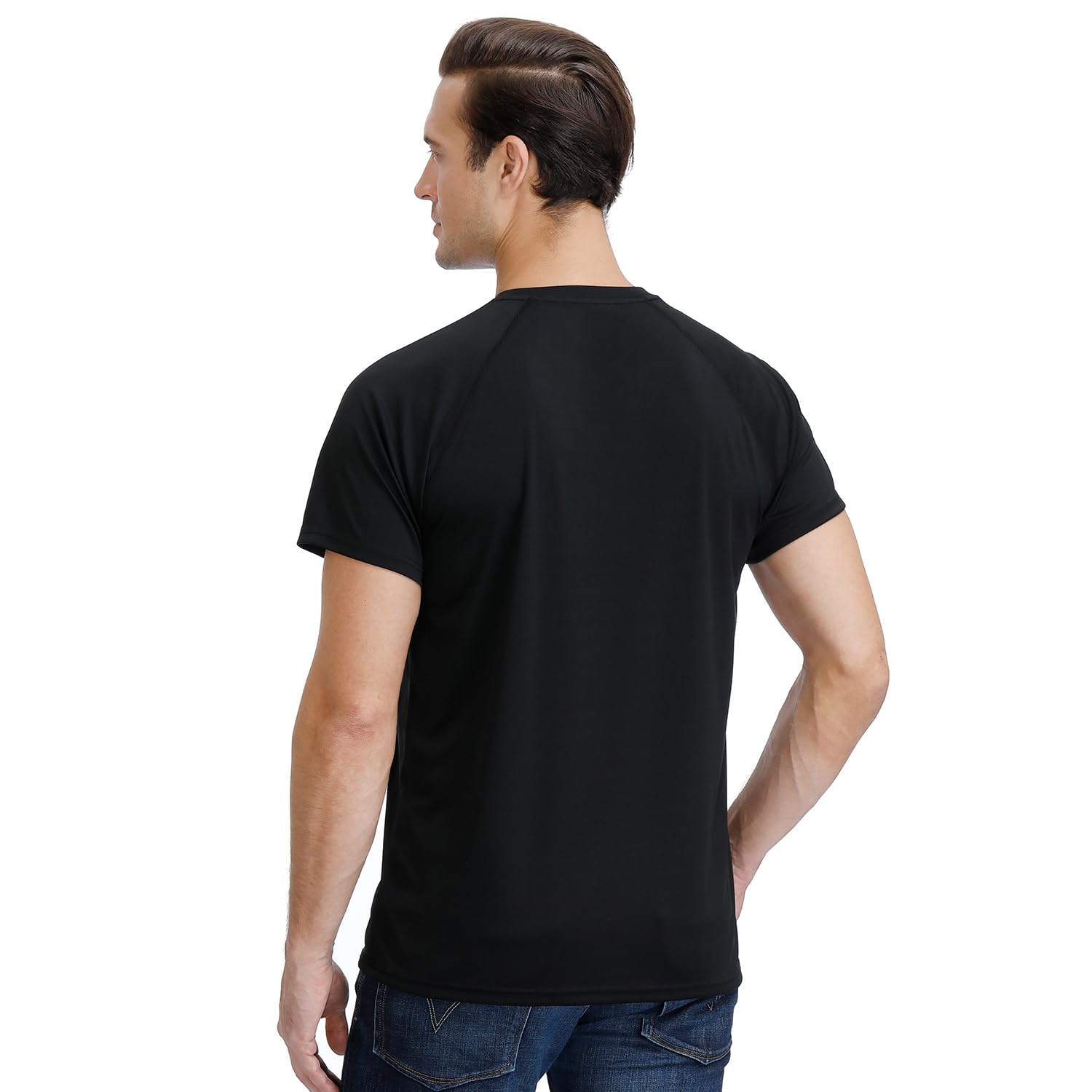 **Men's Lightweight UPF 50+ Short Sleeve T-Shirt - Athletic Dry Fit Workout Shirt for Running, Gym & Outdoor Activities**