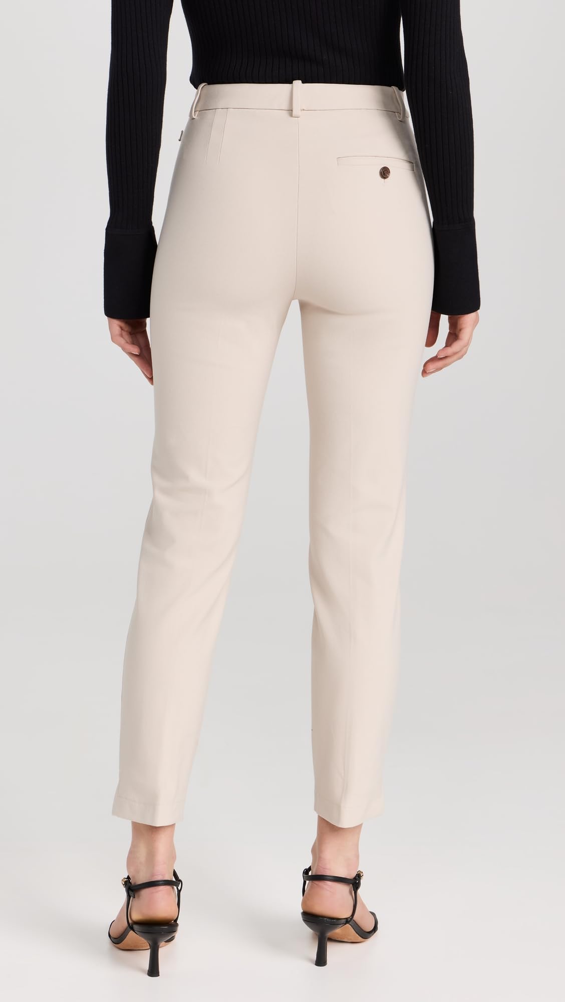 Theory Women's High Waisted Tapered Dress Pants - Slim Fit Professional Work Pants for Office, Business Meetings & Formal Occasions