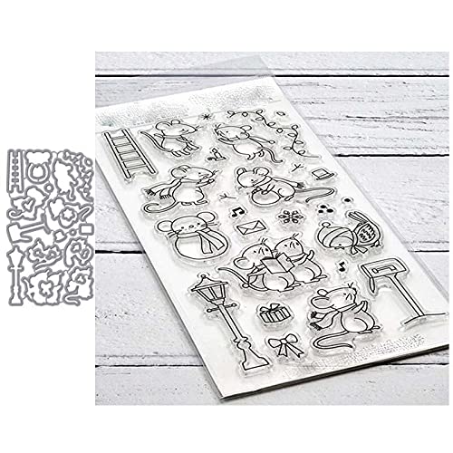 HAS Mountain - Singing Bird Metal Cutting Dies and Stamps for Scrapbooking, Card Making, Paper Crafts, DIY Embossing, Photo Album Decoration, Memorial Day Gifts (2626, Stamp) - Perfect for Handmade Greeting Cards, Wedding Invitations, and Home Decor Projects