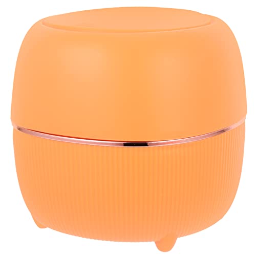 UPKOCH Mini Desk Trash Can - Small Wastebasket for Home, Office & Kitchen | Tiny Countertop Garbage Bin with Kawaii Orange Design | Perfect for Vanity, Workstation & Tabletop Organization
