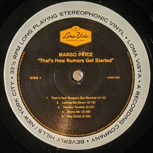 Margo Price - That's How Rumors Get Started Vinyl LP Album (Near Mint NM/M Condition) - Perfect for Record Collectors & Music Enthusiasts
