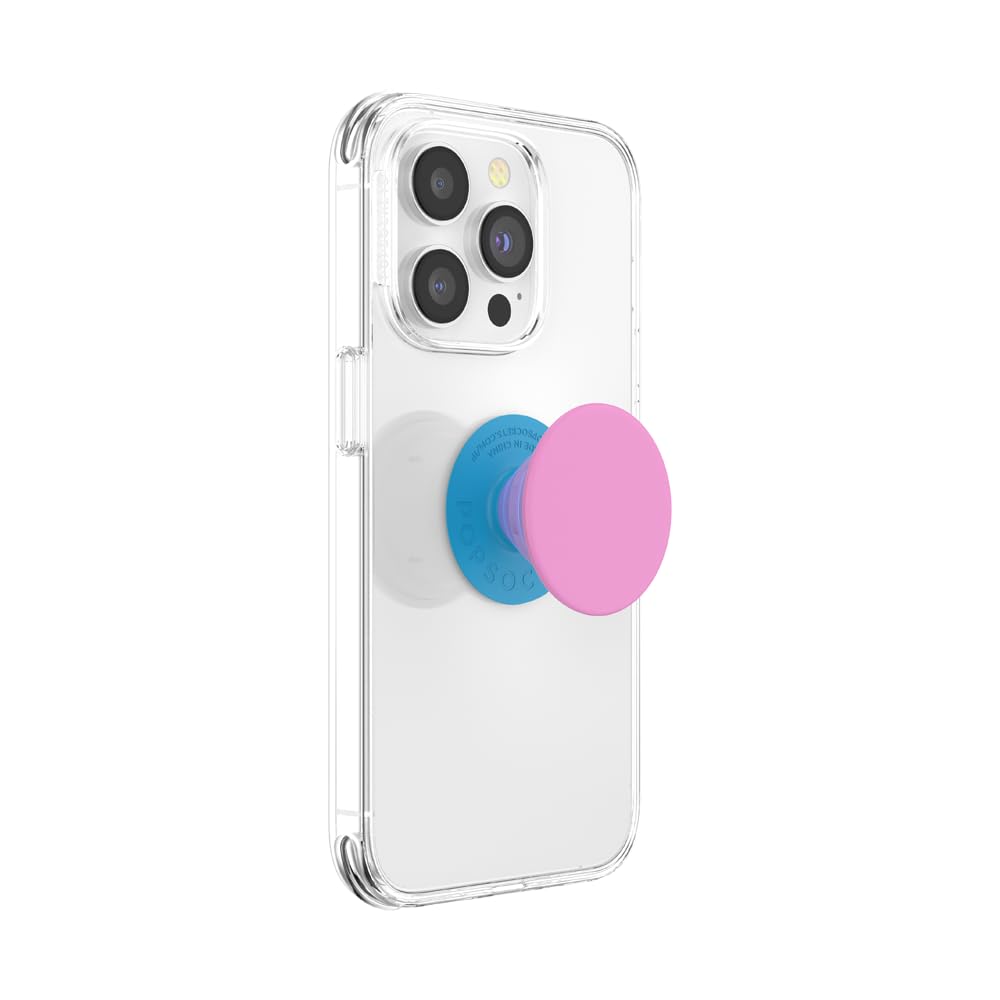 PopSockets PopGrip: Collapsible Phone Grip & Stand with Swappable Top - Colorblock Pink for iPhone, Samsung & Smartphones - Perfect for Selfies, Videos & Hands-Free Use