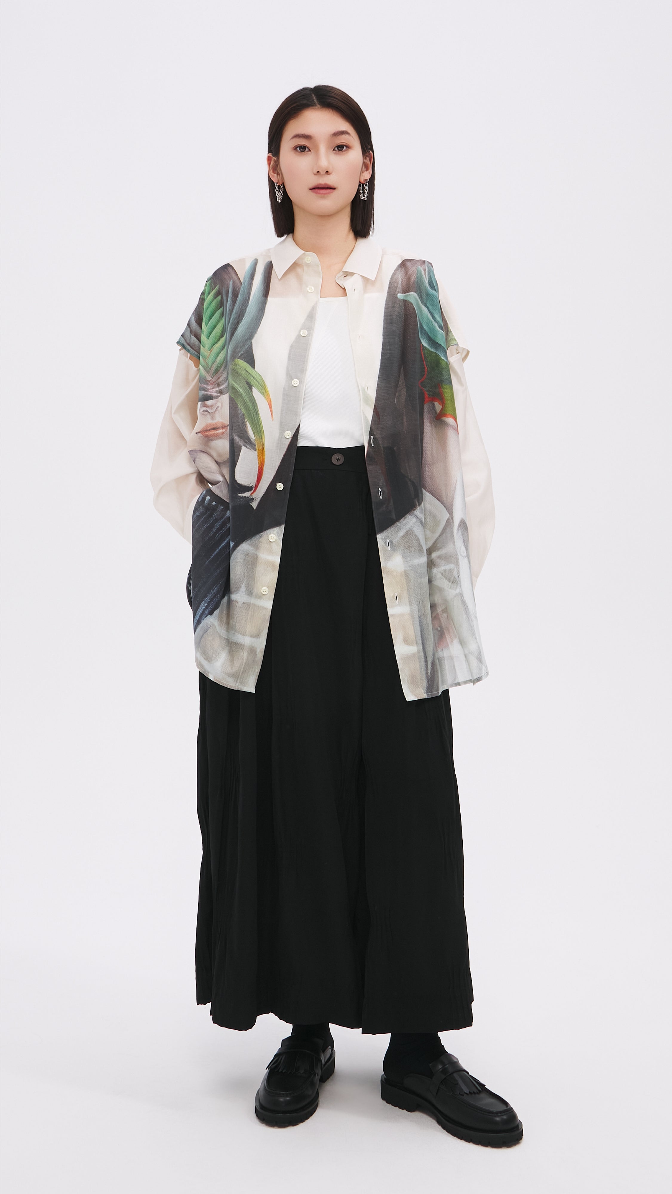 Mariko Enomoto Printed Long Sleeve Shirt for Women | Stylish Floral Blouse | Perfect for Office, Date Night & Casual Outings