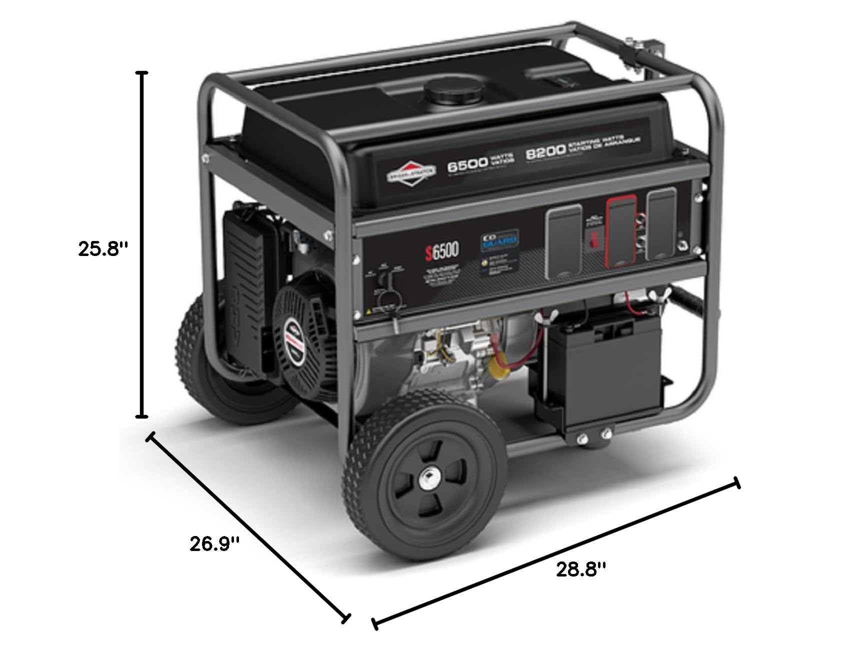 Briggs & Stratton 6500W Portable Generator with Electric Start - Reliable Power for Camping, RV Trips & Outdoor Adventures