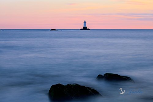 Stunning Sakonnet Point Lighthouse Photo Print - Little Compton, Rhode Island Coastal Wall Art - Perfect for Home Decor, Office & Gift Giving