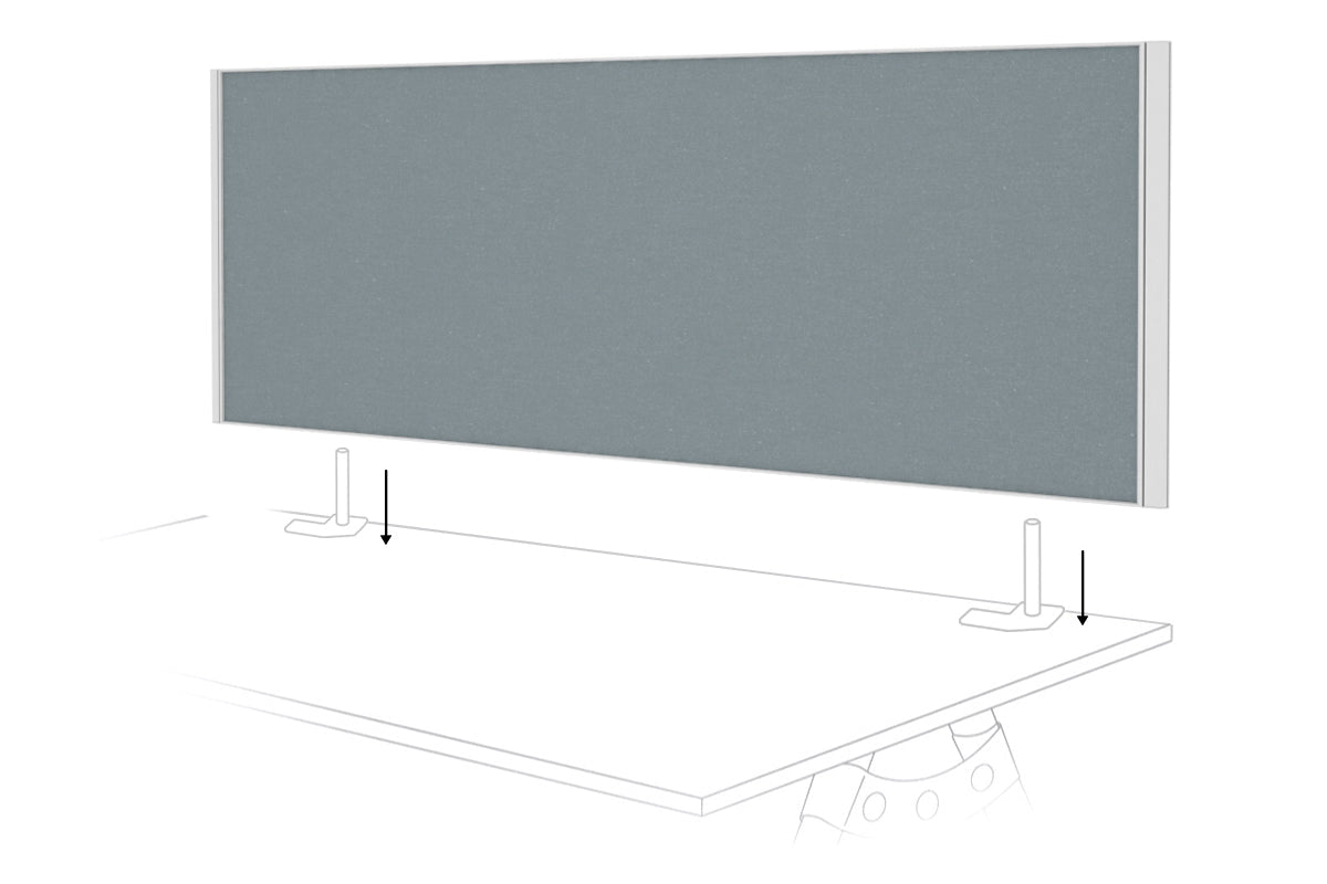 Desk Mounted Privacy Screen - 1400W x 500H - Office & Home Workspace Partition for Computer Monitor Privacy Protection