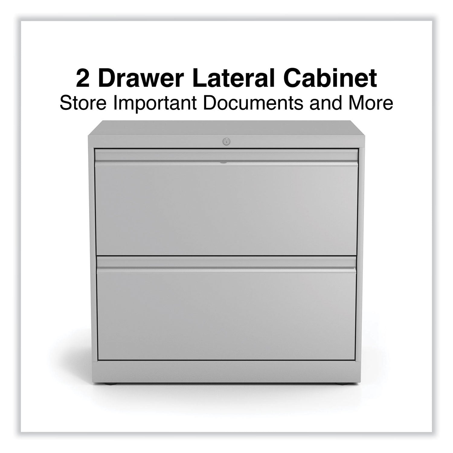Alera® 2-Drawer Lateral File Cabinet - Legal/Letter Size - Light Gray - 30
