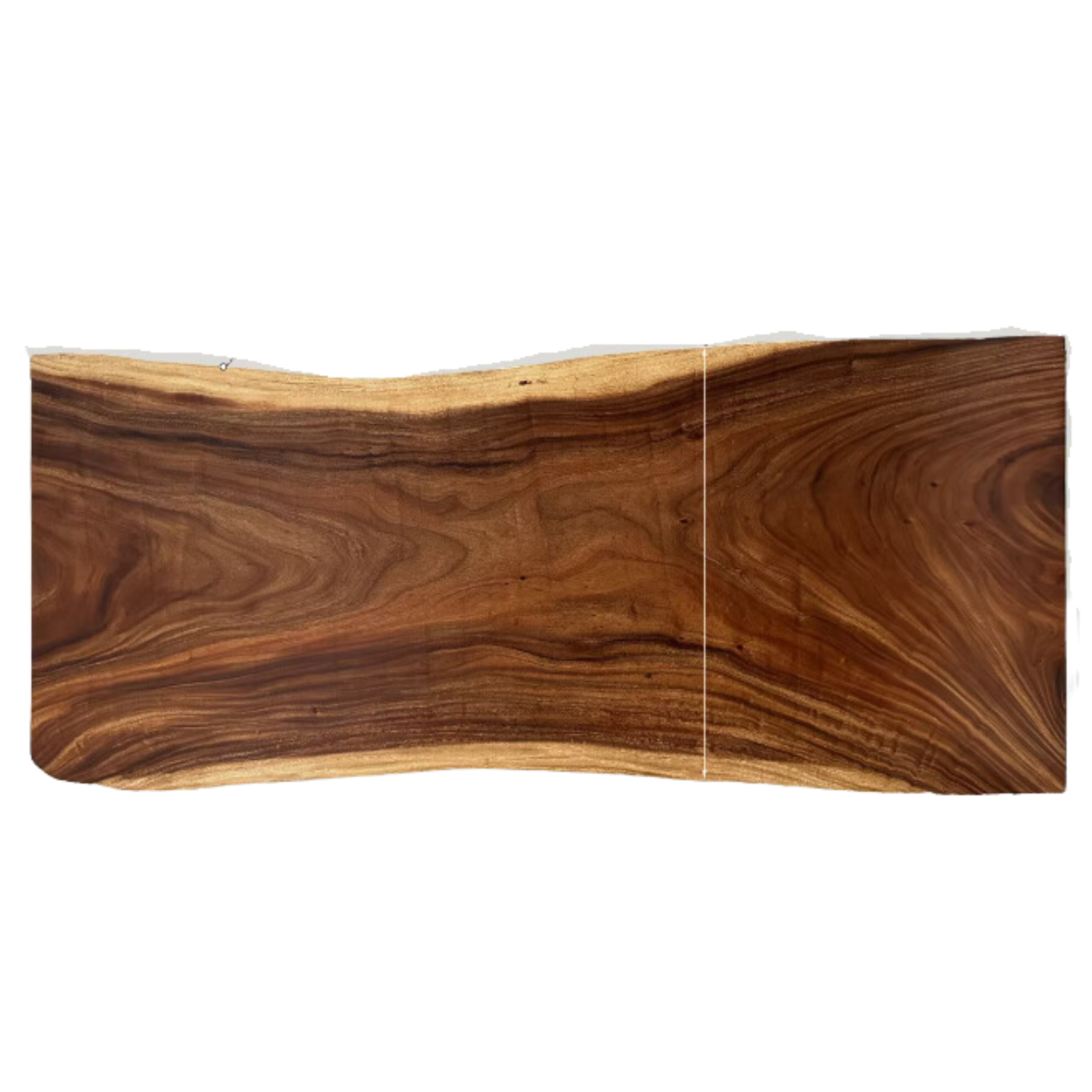 Premium Black Walnut Solid Wood Dining Table with Natural Edge - Large Top for Kitchen, Dining Room & Home Decor