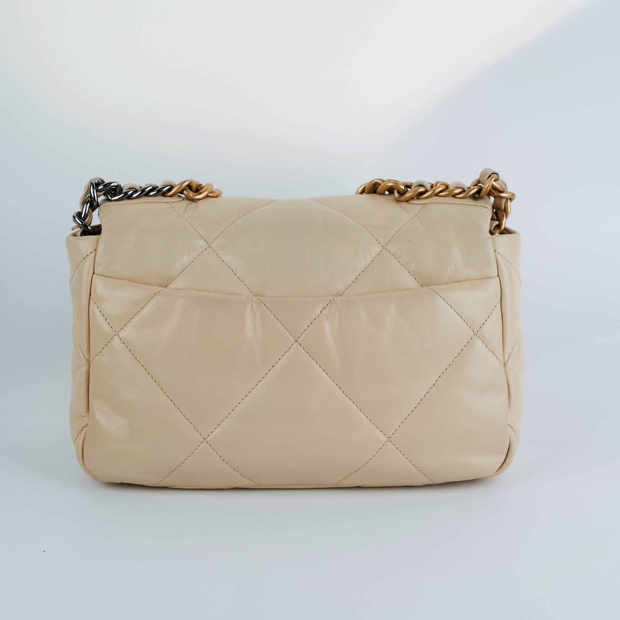 Chanel Small 19 Beige Handbag - Luxury Designer Crossbody Bag for Women | Perfect for Date Night, Office & Special Occasions