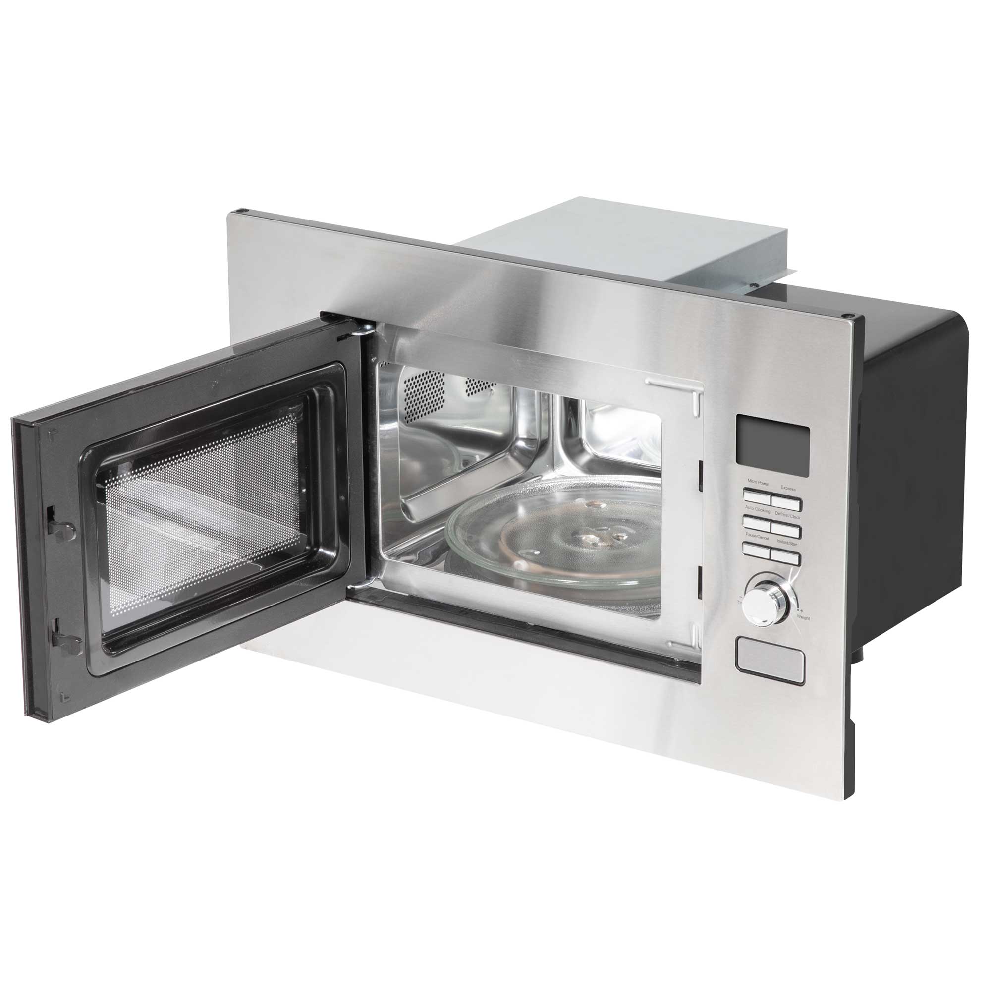 Baridi 20L Built-in Microwave Oven - 800W Stainless Steel Countertop Microwave with 10 Power Levels - Perfect for Small Kitchens, Dorms & Offices (Model DH196)