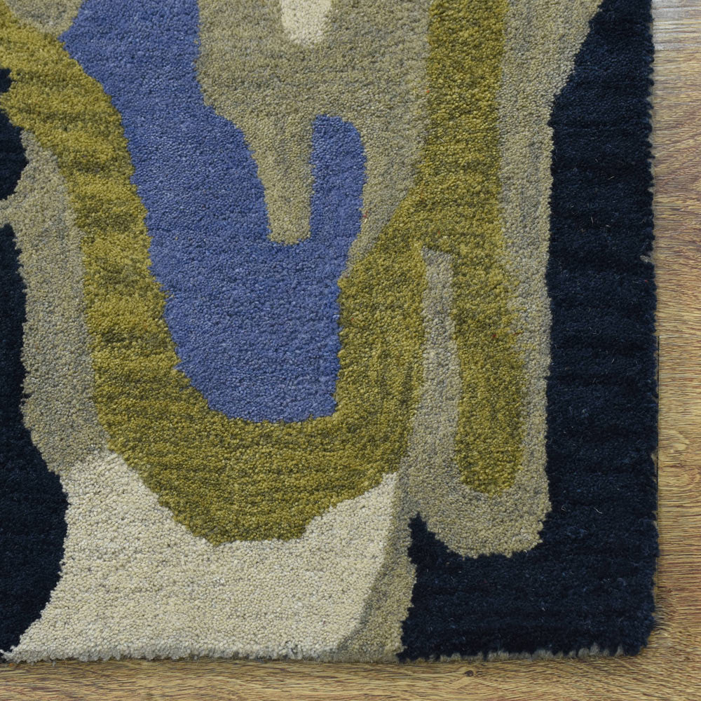 Fusion Hand Tufted Rug - Soft Modern Area Rug for Living Room, Bedroom & Office - Non-Slip Comfortable Home Decor