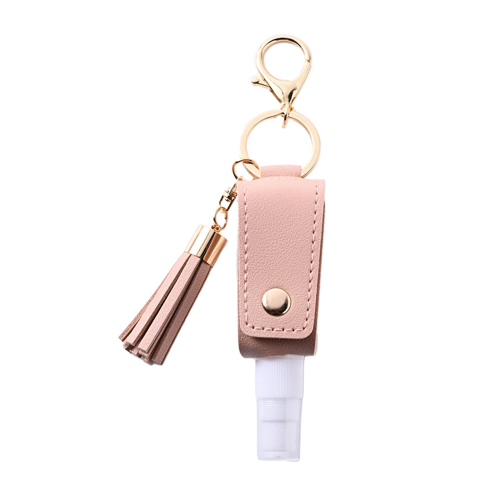 Perfk 30ml Hand Washing Holder Keychain - Reusable Travel Bottle with Keyring for Conditioner, Liquid Soap & Shower Gel (Pink) - Perfect for Gym, Travel & On-the-Go Hygiene