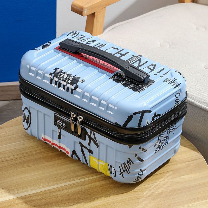 Large 18 Inch Graffiti Makeup Bag for Women - Waterproof Cosmetic Organizer with Multiple Pockets - Perfect for Travel, Gym & Daily Use