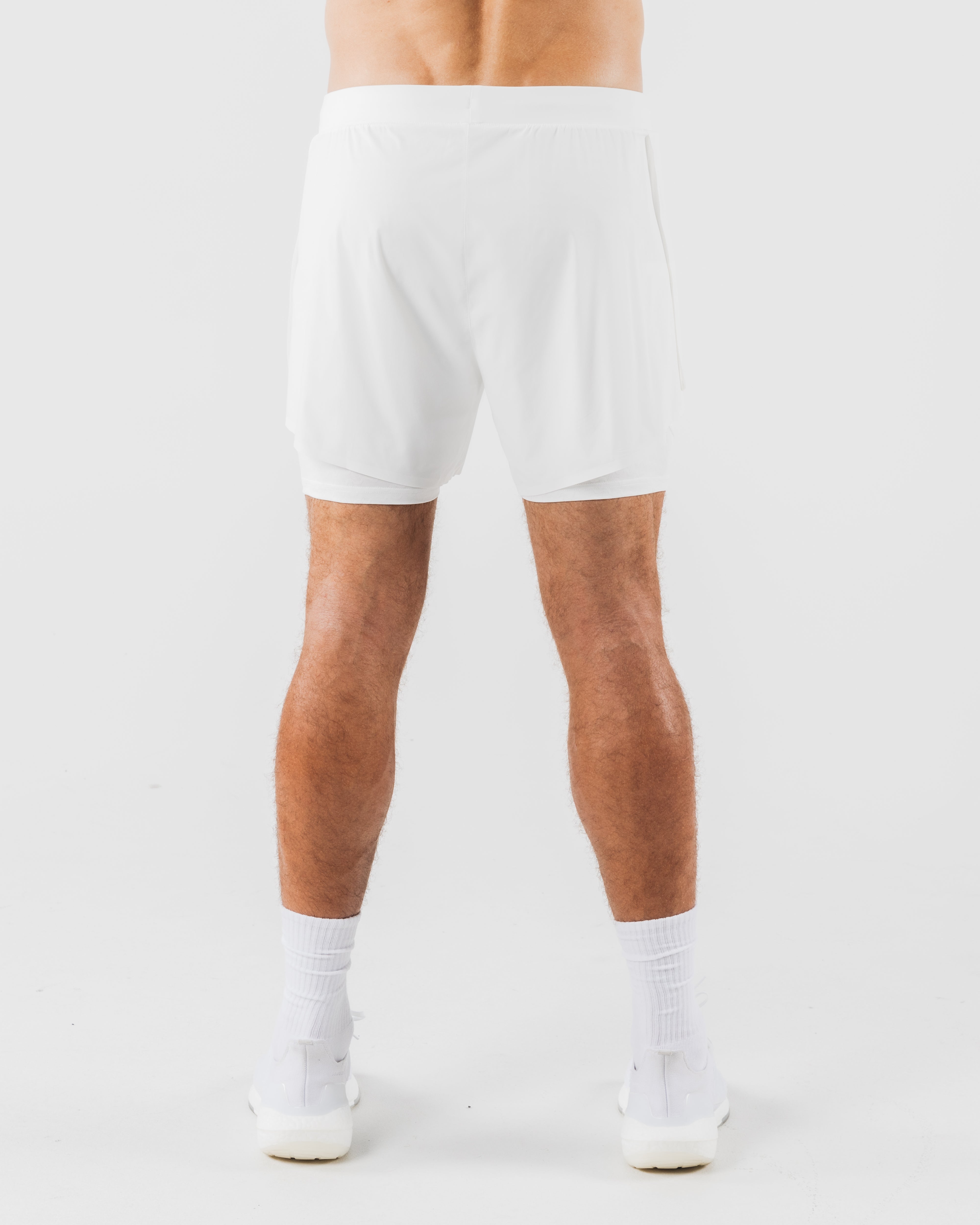 Flex Shorts for Men - Comfortable White Athletic Shorts for Running, Gym & Casual Wear